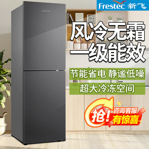 新飞两门冰箱中小型家用出租房公寓用三开门风冷无霜冰箱节能省电