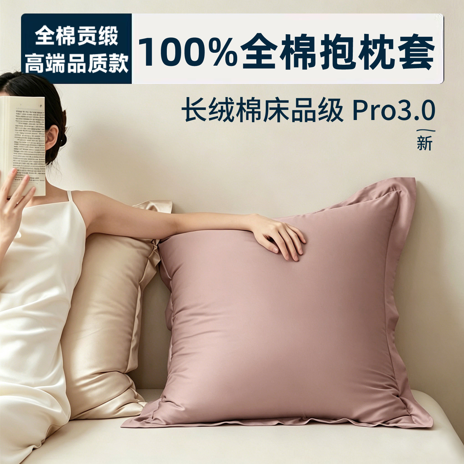 纯棉40x45x50x55沙发靠背抱枕套不含芯60x80靠枕靠垫套2026新款