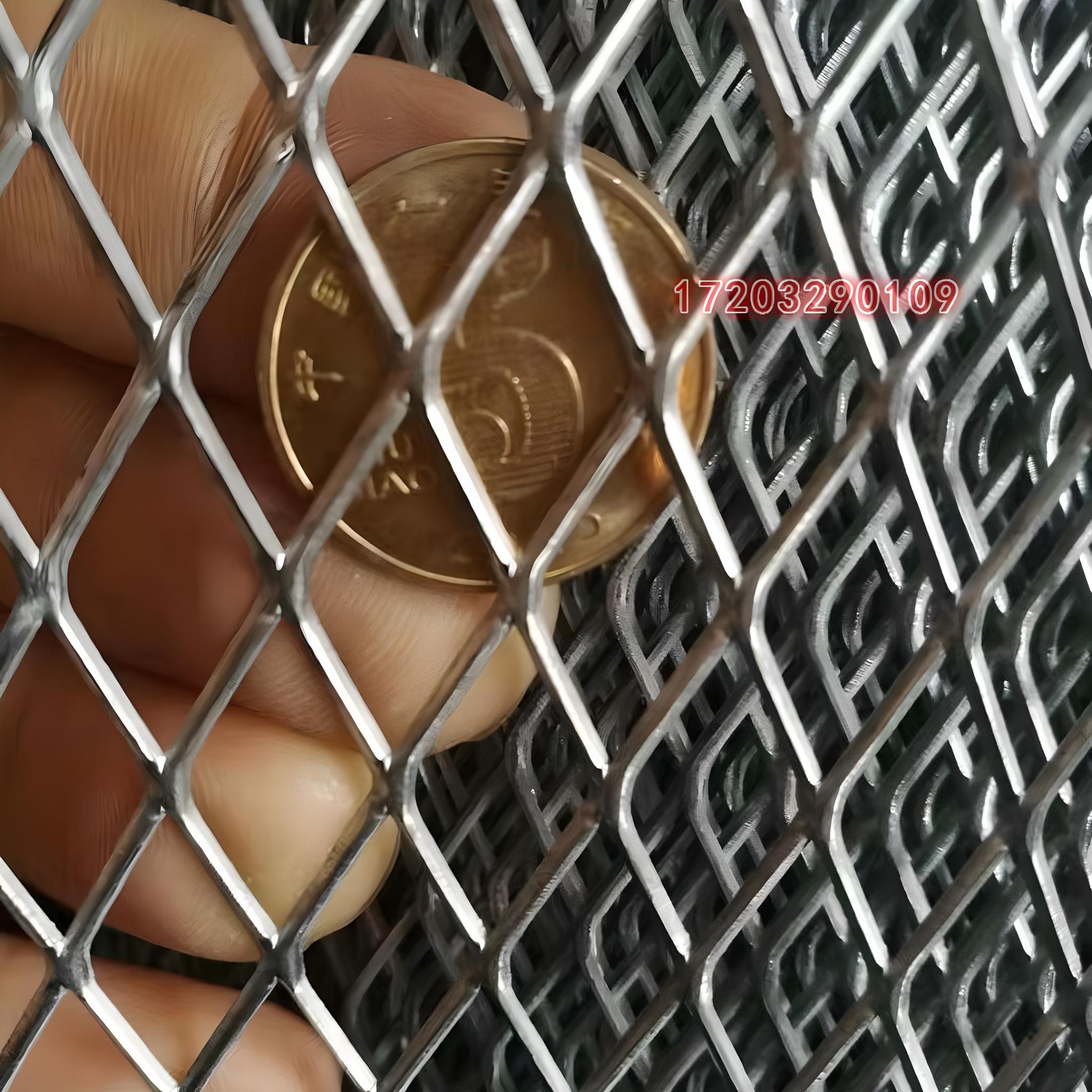 钢板网菱形网格铁网斜孔护栏网
