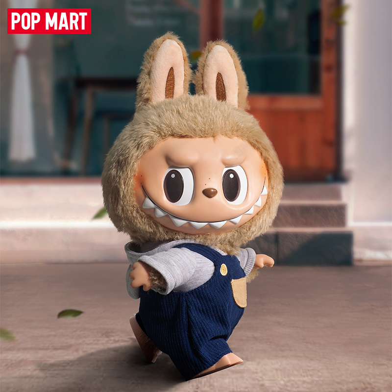 POPMART泡泡玛特初代拉布布LABUBU time to chill搪胶毛绒公仔