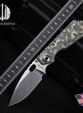 美国Strider挺进者2025刀展定制款SNG户外全钛柄多功能战术折叠刀