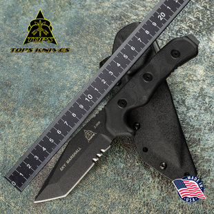 美国进口TOPS托普斯SKY-01户外高碳钢战术生存装备多功能便携直刀