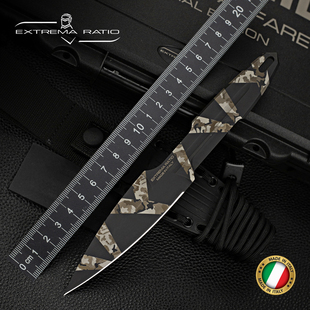 意大利原装进口极端武力S-THIL黑色迷彩限量款户外野营战术小直刀