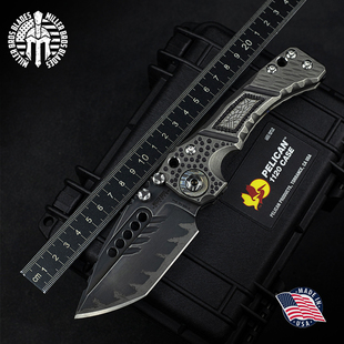 美国进口Miller Bros米勒兄弟T1刀展定制款高硬度重型战术折叠刀