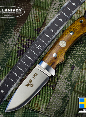 瑞典进口正品Fallkniven铁木柄TK5户外高硬度粉末钢求生直刀收藏