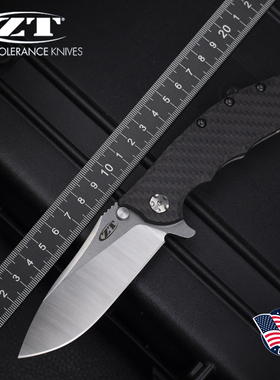 美国进口正品ZT零误差0562钛金属柄户外战术装备防身野营折叠刀
