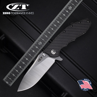 美国进口正品ZT零误差0562钛金属柄户外战术装备防身野营折叠刀