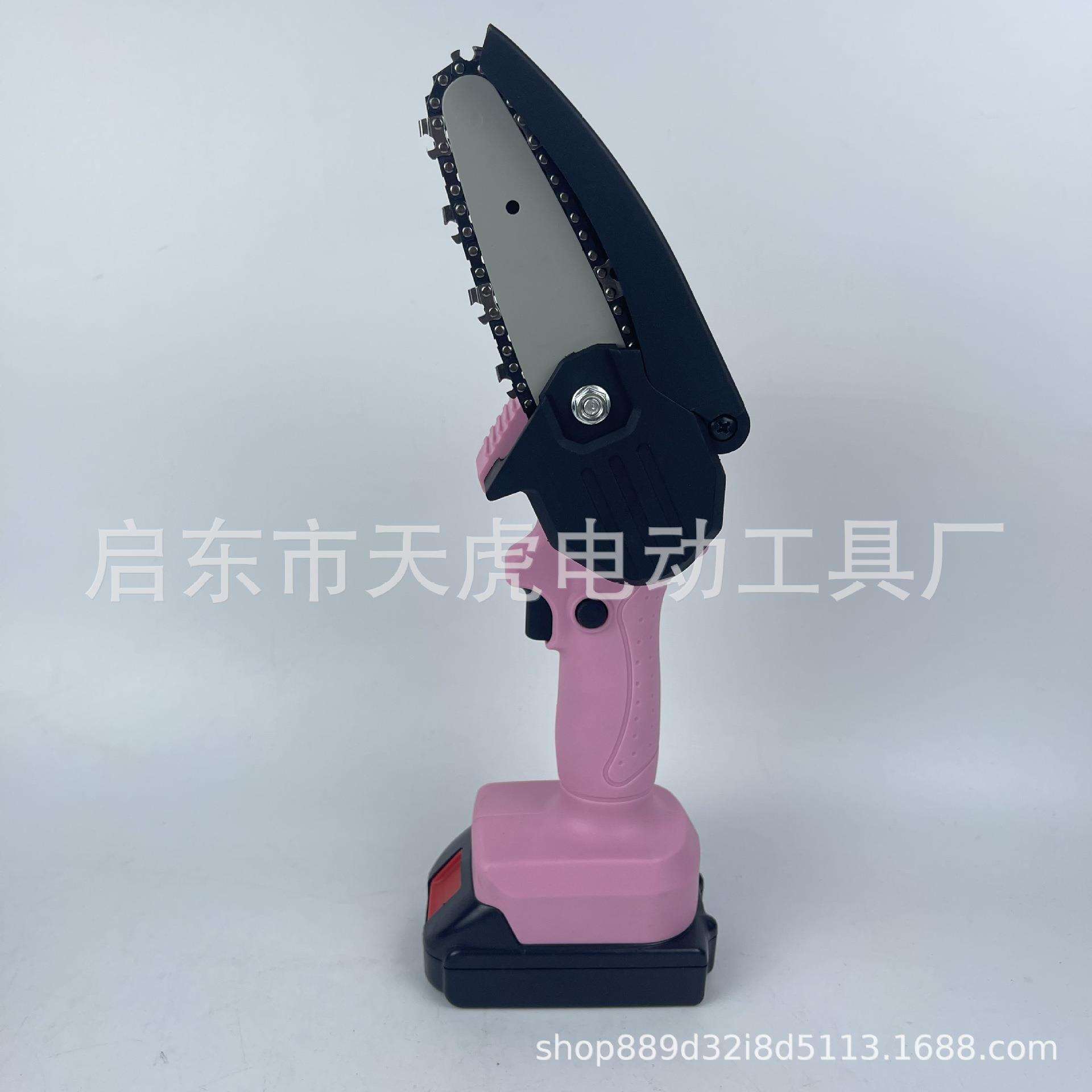 迷你电链锯充电单手锯木工锯园林锯伐木锯修枝锯电动锯锂电锯