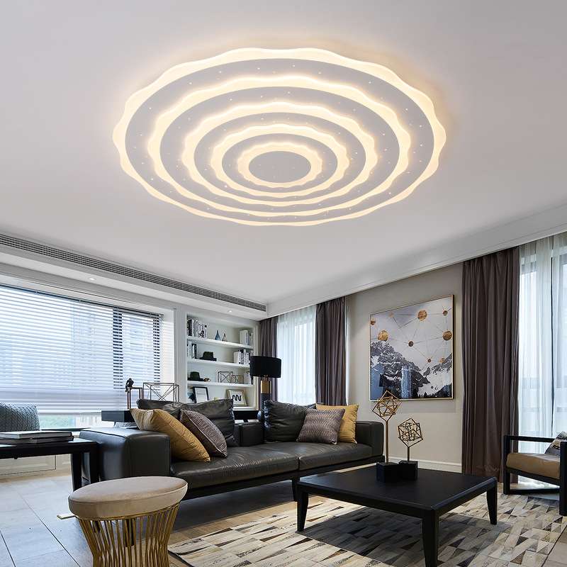 客厅灯现代简约大气家用圆形客厅大灯高端大客厅会议室大吸顶灯具