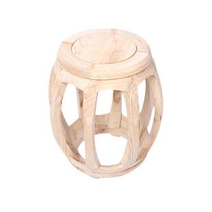 厂家全实木古筝凳香樟木古筝凳子鼓凳白胚明清古典绣墩家用43cm高