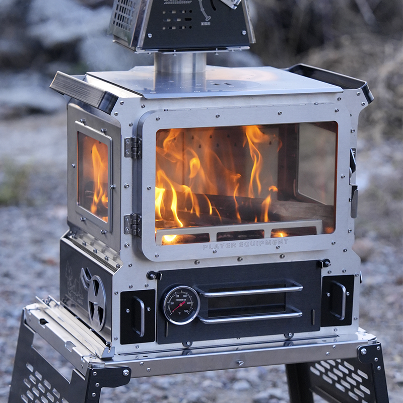 黑固小魔王2025年新款柴火炉户外露营帐篷防火星大观火面取暖炉