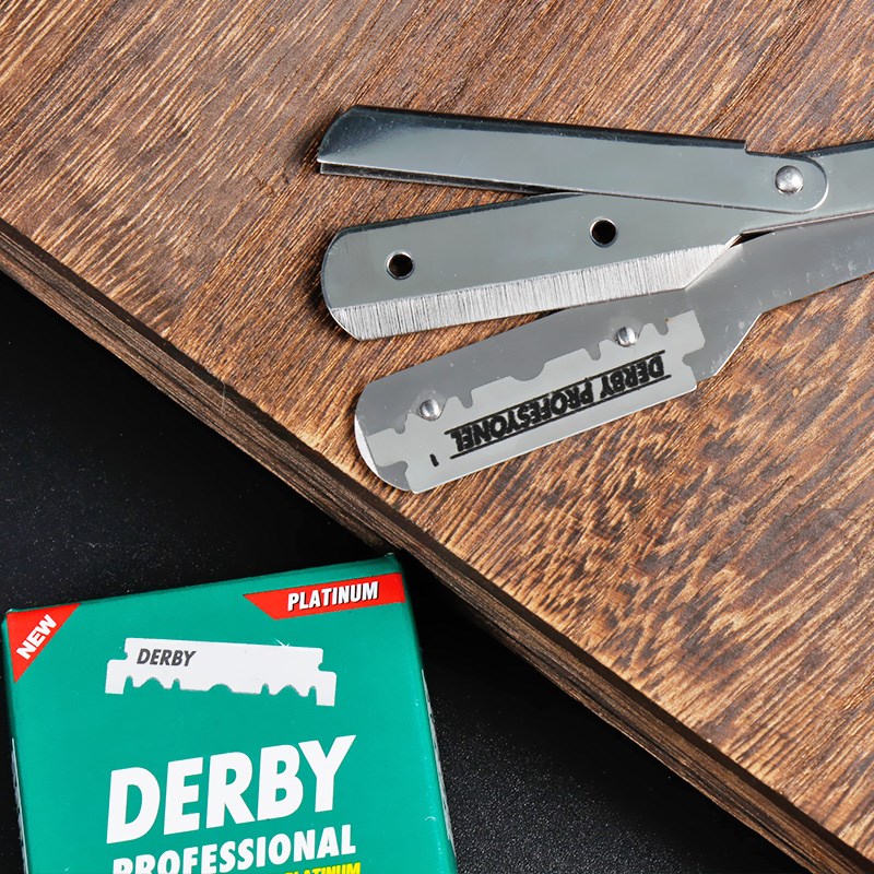 土耳其DERBY德比剃胡刀片理髲店刮胡单刃不锈钢手动修面刀片100片图片