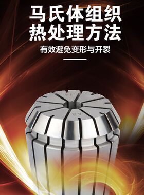 ER筒夹高精度弹性筒夹夹头铣床刀柄套筒雕刻机锁咀ER8 ER11-1.5 2