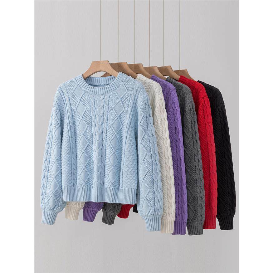 喜棉格100%纯棉毛衣女圆领加厚宽松针织打底衫套头内搭全棉上衣,个性定制/设计服务/DIY,棉服工装,淘宝优惠券,粉丝福利购,淘宝优惠卷