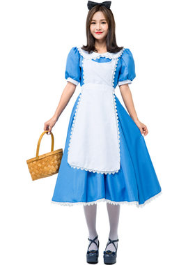 万圣节爱丽丝梦游仙境cosplay日本动漫女仆装胖mm大码花店女佣裙