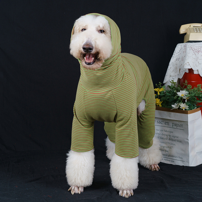 德绒保暖大型犬衣服狗狗四脚衣潮