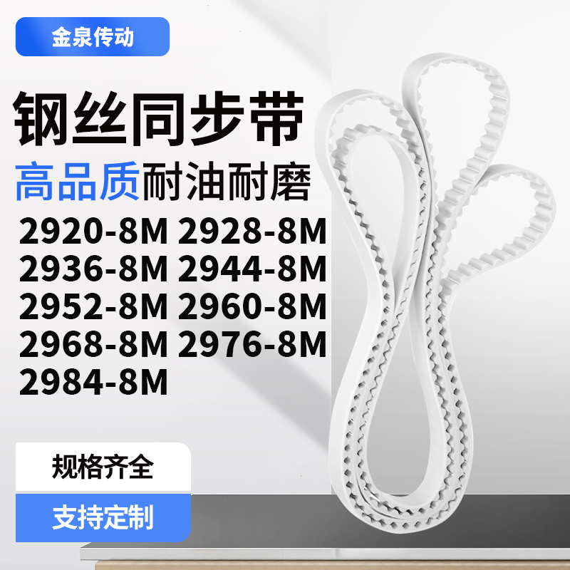 同步皮带288M29368M29448M295229602968297629848M齿带皮带聚氨酯