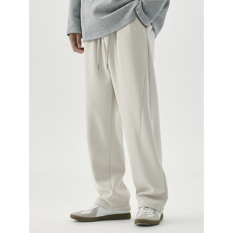 PKL 美式高街弯刀休闲裤子男秋冬宽松潮牌运动卫裤重磅垂感直筒裤