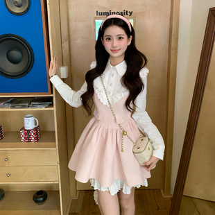娃娃领小香千金风连衣裙 樱花之恋 蓬蓬裙 原创 Fatcat甜雾岛语