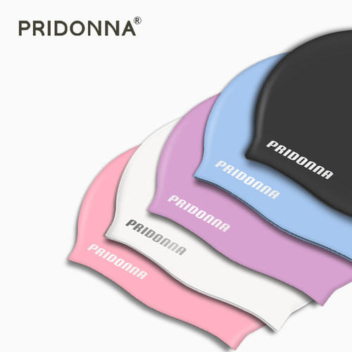 pridonna纯色泳帽成人男女长发