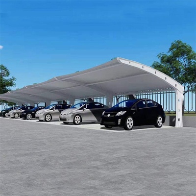 户外膜结构汽车停车棚遮阳雨棚充电桩棚小区电动车棚张拉膜景观棚