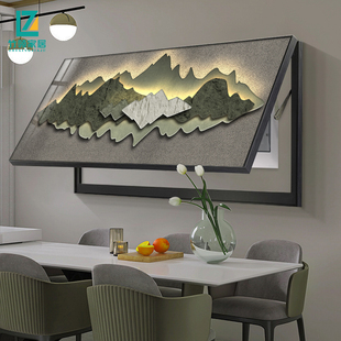 背有靠山电表箱装饰画现代上翻大尺寸配电箱遮挡强电源总开关挂画