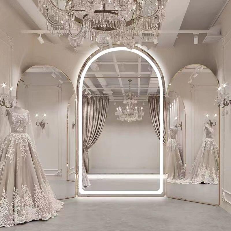 婚纱店礼服馆专用三面镜服装店试衣婚纱镜全身镜美颜显瘦落地镜