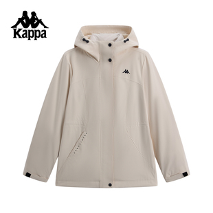 Kappa卡帕背靠背羽绒服女2025新款冬季户外三合一防风两件套外套