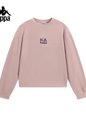 Kappa卡帕背靠背运动卫衣女2025新款秋季针织套头衫女长袖上衣