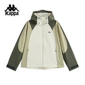Kappa卡帕背靠背运动外套女2025新款 连帽三防面料防风衣上衣 秋季