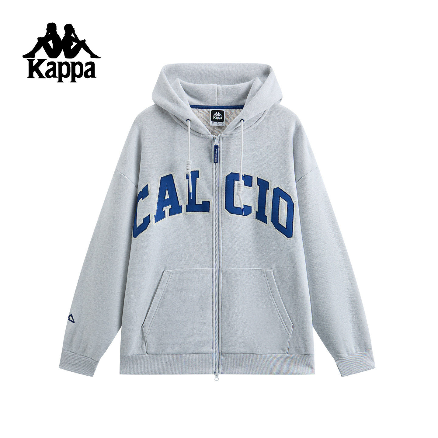 Kappa卡帕背靠背男女连帽开衫新款运动休闲纯棉卫衣宽松针织外套