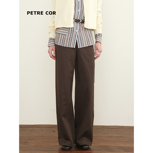 PETRECOR独立设计师官方店26秋冬 高腰分割直筒裤