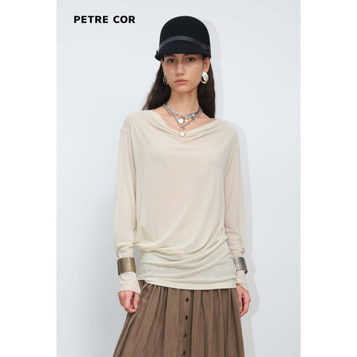 PETRECOR官方店褶裥宽松罩衫