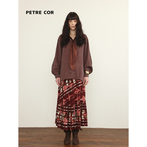 PETRECOR独立设计师官方店26秋冬 领口丝带上衣
