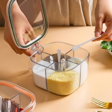 调料盒厨房家用新款商用密封防潮罐盐罐高端收纳佐料四合一调料罐