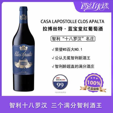 蓝宝堂2019智利名庄十八罗汉拉博丝特阿帕塔干红葡萄酒ClosApalta
