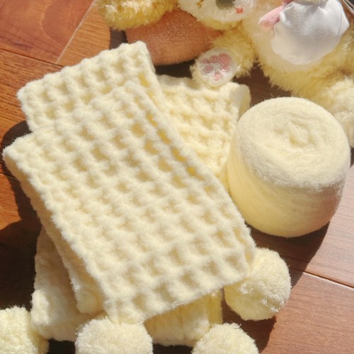 围巾毛线手工diy钩针编织材料包云朵绵绵线送男女友秋冬保暖围脖