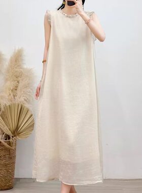 棉麻，苎麻，透气，夏天，背心裙