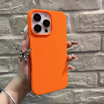 超火情侣极简风半包肤感高级感马卡龙多巴胺纯色15苹果12Promax11十四适用于13防摔手机壳iPhone14小红书爆款