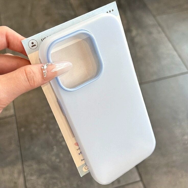 纯色简约苹果16果冻壳