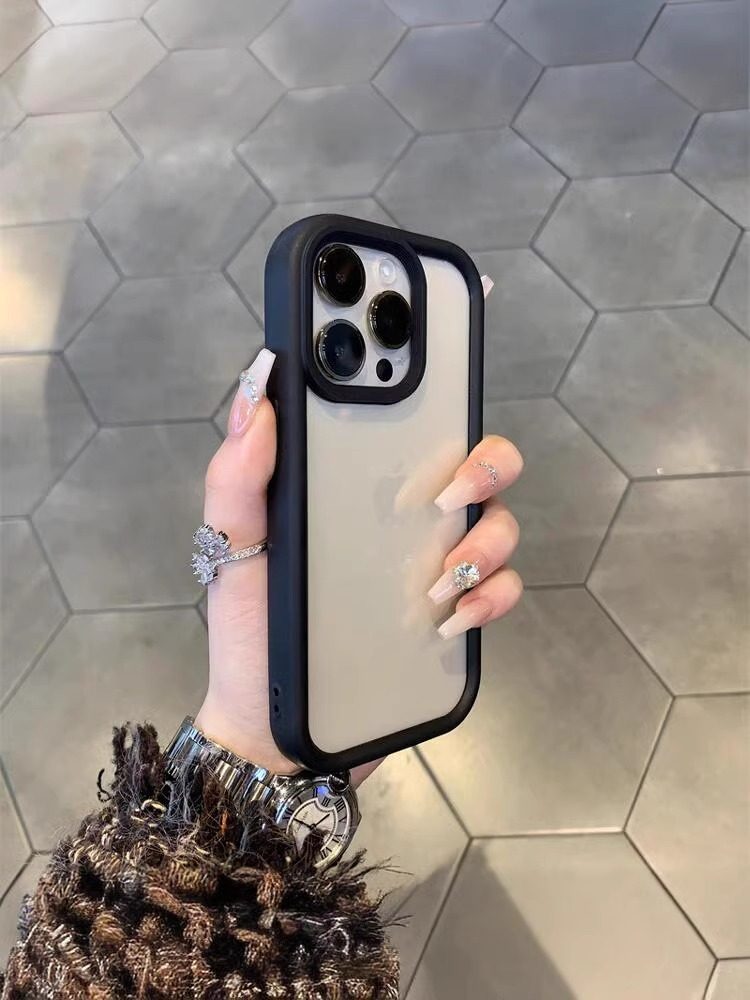 苹果15亚克力简约透明全包防摔