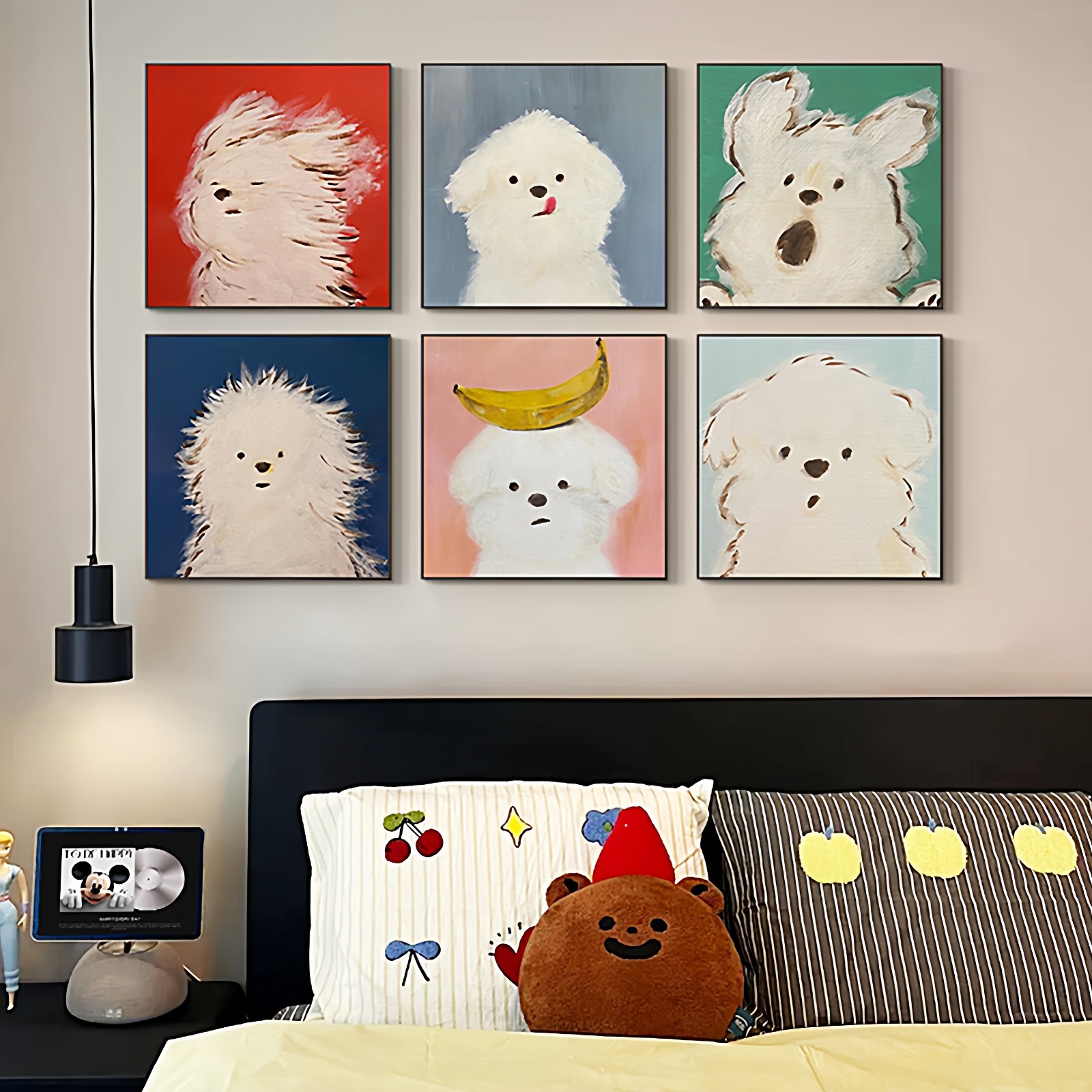 中古多巴胺小狗装饰画