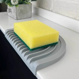 大尺寸浴室置物垫厨房倾斜槽沥水垫硅胶防滑肥皂垫Soap Holder
