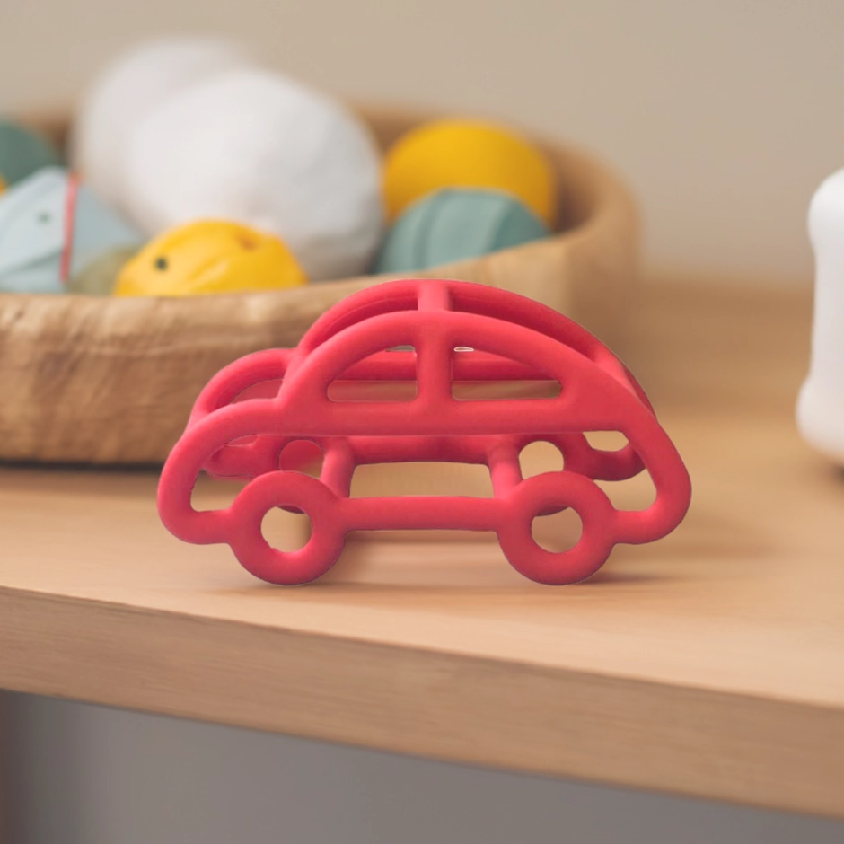 食品级硅胶牙胶车宝宝磨牙棒咬咬乐FDA silicone teething toy