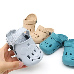 夏季卡通男童女童硅胶凉鞋中小童拖鞋沙滩鞋包头洞洞鞋家居时尚