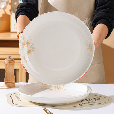 爆款剁椒鱼头盘陶瓷蒸鱼盘深盘圆盘高颜值可微波新款餐具