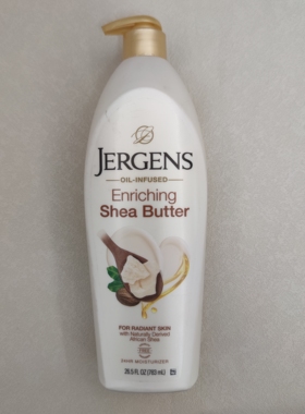 现货美国Jergens采婷润肤露身体乳783ml 修复乳木果Shea Butter