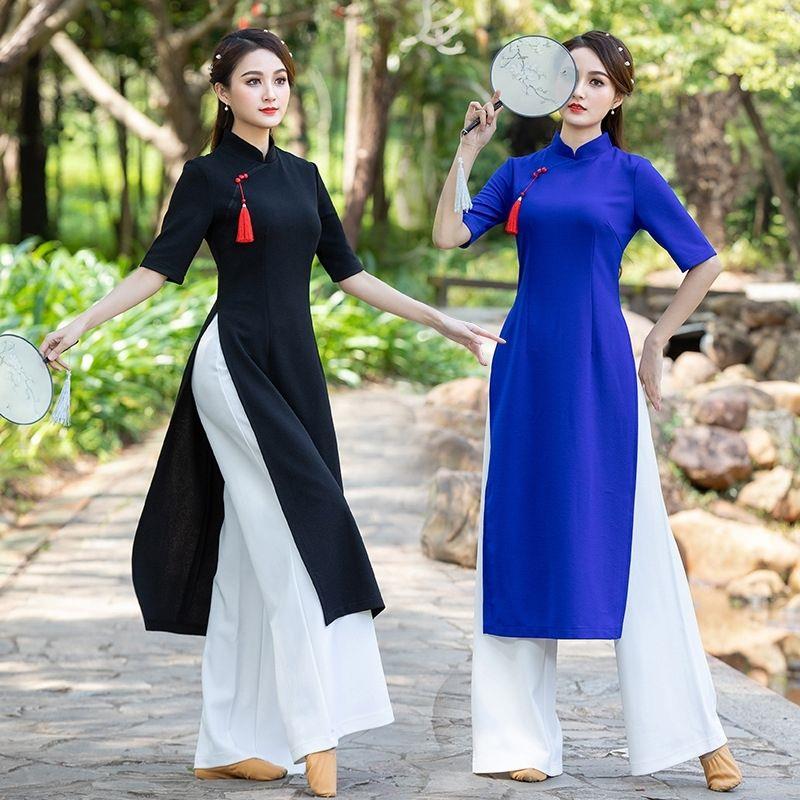 2022云裳广场舞服装套装古典民族中国风练功服形体舞旗袍舞蹈演出