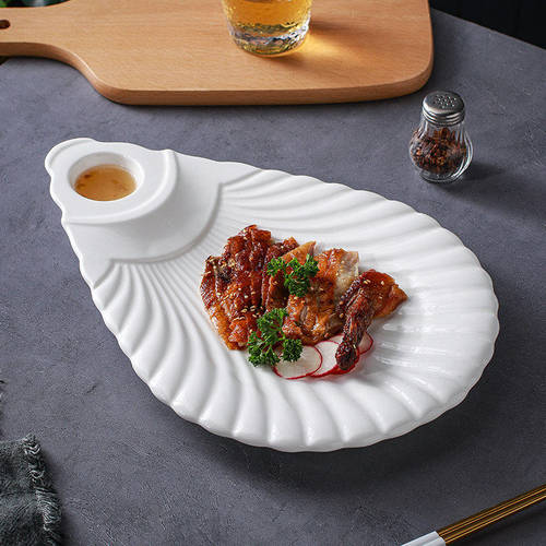 吃虾饺子盘子带醋碟北京烤鸭专用