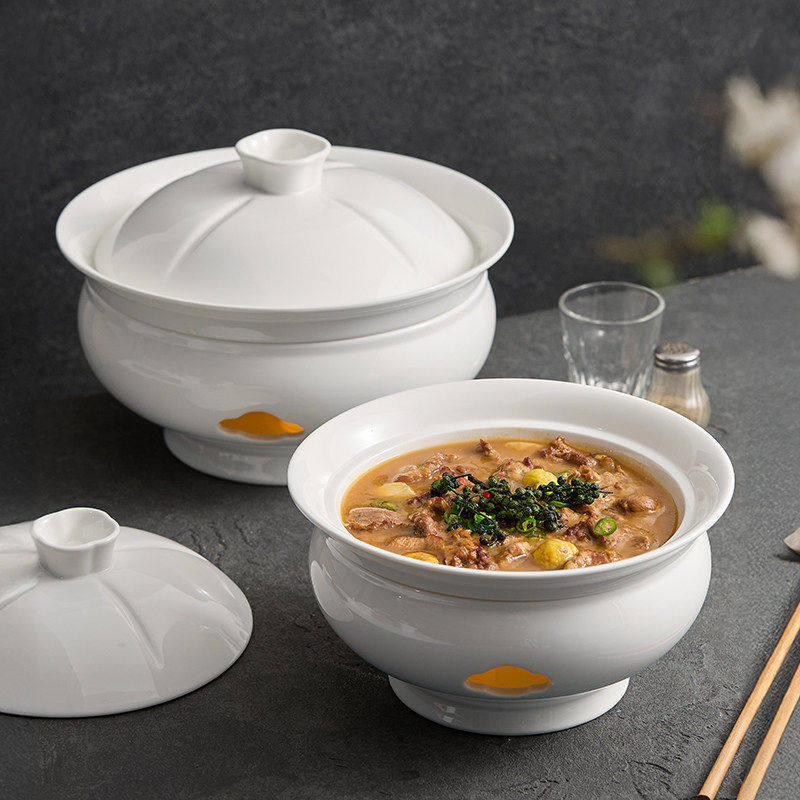 蜡烛加热炉保温汤盘高档酒店商用甲鱼煲专用餐具中式明炉加深菜盘